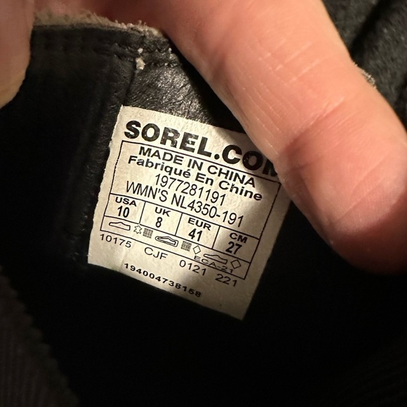 Sorel Women's Brex Heeled Chelsea Boot‎ Size 10 Black Cream Lime Green - Picture 8 of 8